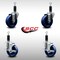 Service Caster 4'' SS Solid Poly Wheel Swivel 1-1/8'' Expanding Stem Caster Set 2 Brakes, 4PK SCC-SSEX20S414-SPUS-2-TLB-2-118 - alternate 2